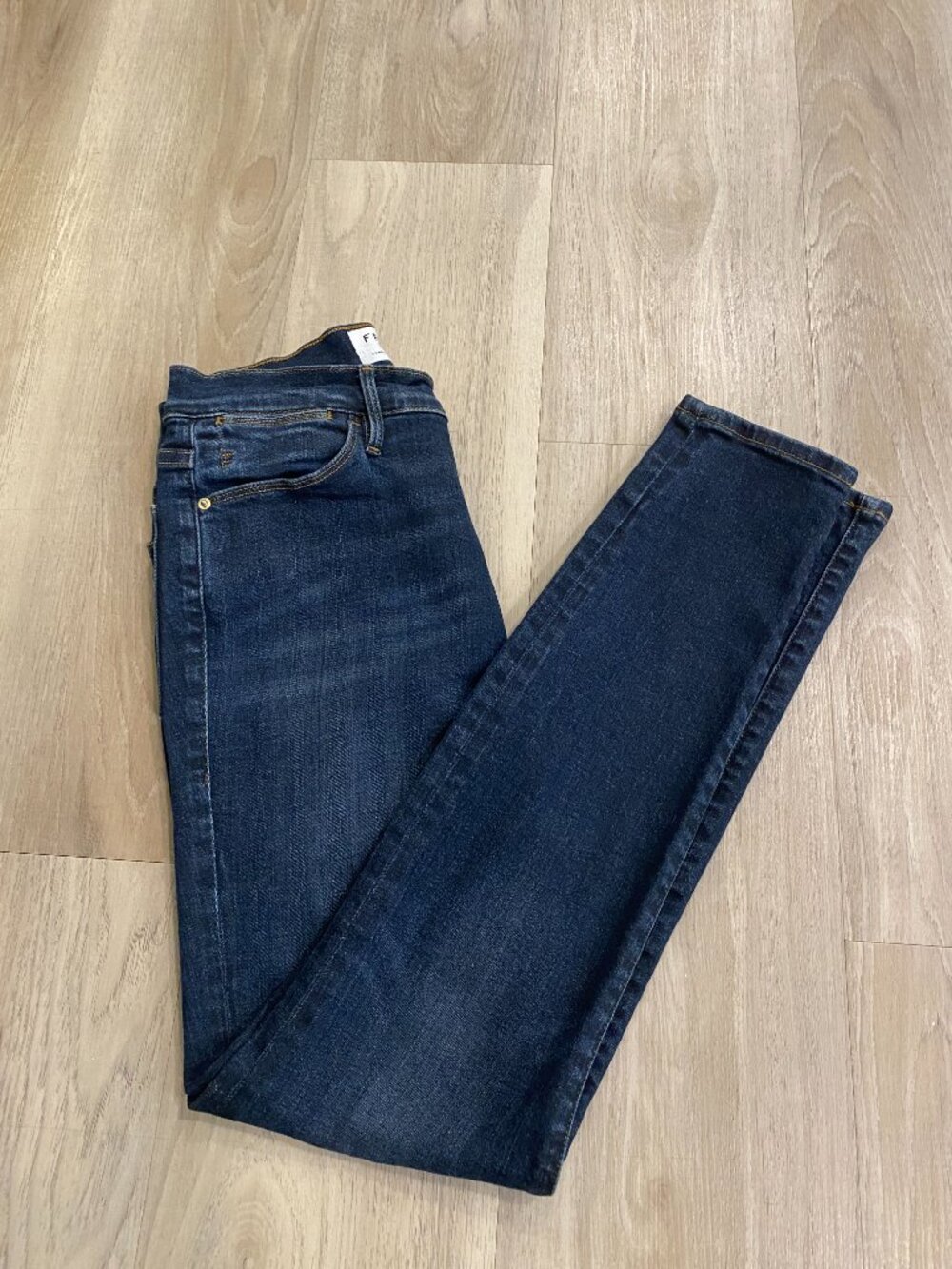 FRAME Le High Skinny Jeans Dark Wash High Rise Stretch 25 - Picture 4 of 12
